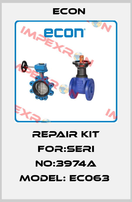 Repair Kit For:SERI NO:3974A MODEL: EC063  Econ