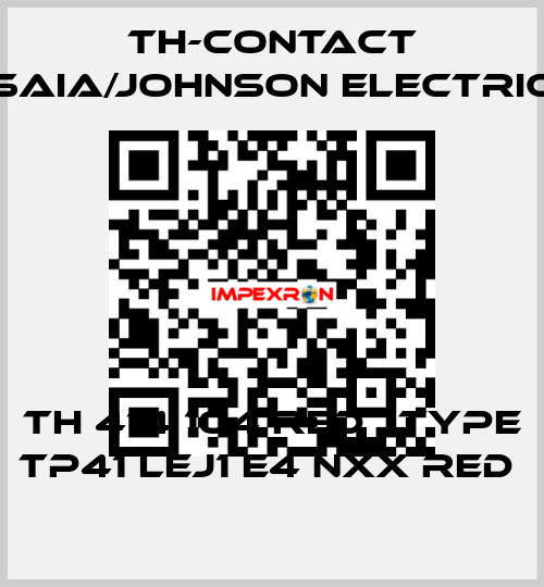 TH 414 104 RED , type TP41 LEJ1 E4 NXX RED  TH-Contact (Saia/Johnson Electric)