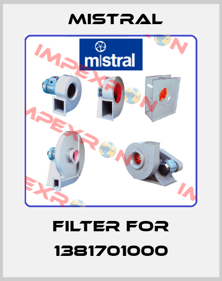 Filter for 1381701000 MISTRAL