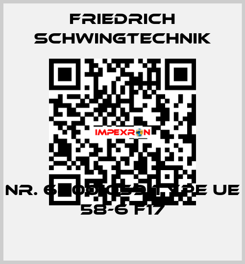 Nr. 68001059 Type UE 58-6 F17 Friedrich Schwingtechnik