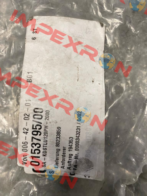 P/n: 0153795/00, Type: SA-KDSTLU120PH-2000 Vahle
