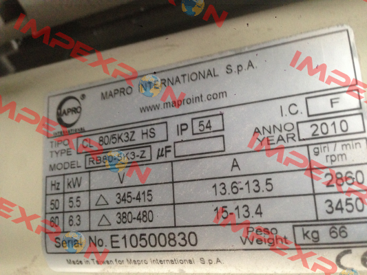 CL 80-Z HS  kW 5,5 MAPRO International