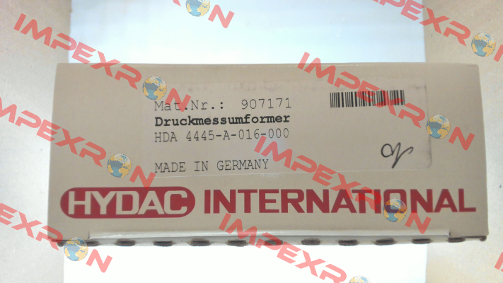 907171 / HDA 4445-A-016-000 Hydac