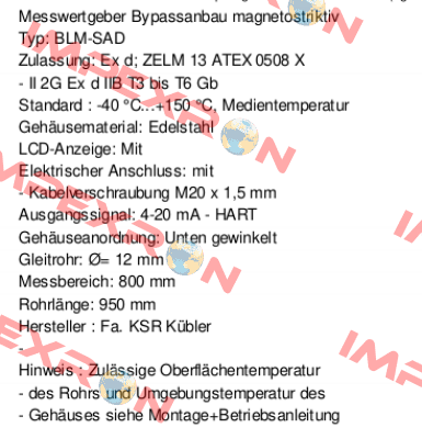 FFG-BP.20H3OD-DTK48-800 (10158834) Ksr Kuebler