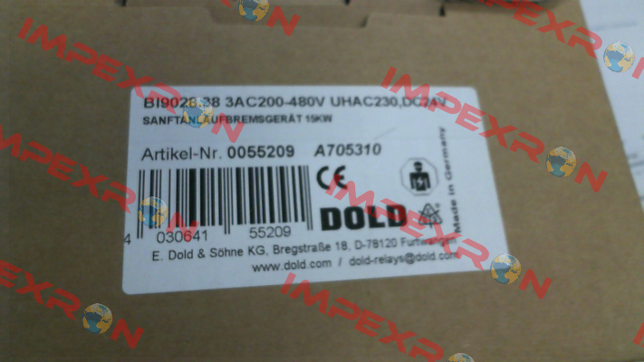 p/n: 0055209, Type: BI9028.38 3AC200-480V UHAC230,DC24V Dold