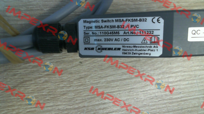 MSA-FKSM-B32 -1 PVC Ksr Kuebler
