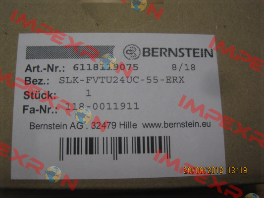 P/N: 6118119075 Type: SLK-FVTU24UC-55-ERX Bernstein
