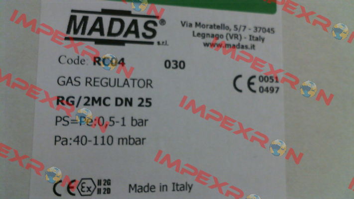 FRG/2MC / DN25 Madas
