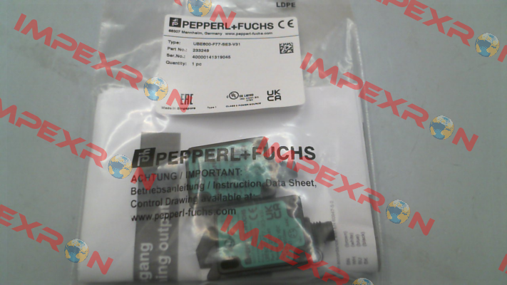 p/n: 233249, Type: UBE800-F77-SE3-V31 Pepperl-Fuchs