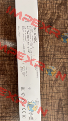 P/N: 87500607, Type: LC 75W 350MA FIXC LP SNC Tridonic
