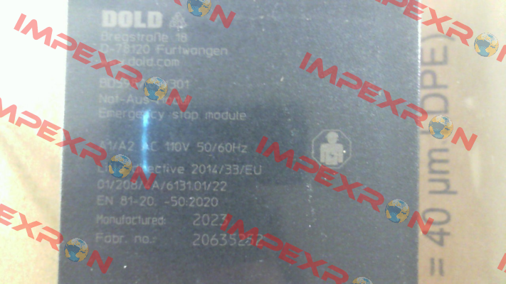 p/n: 0066977, Type: BD5987.02/301 AC110V 50/60HZ Dold
