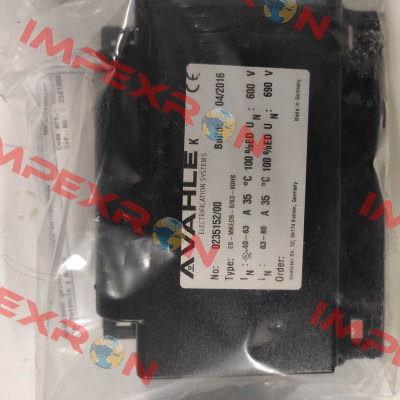P/n: 0235152/00, Type: ES-MKED6-8/63-80HS Vahle