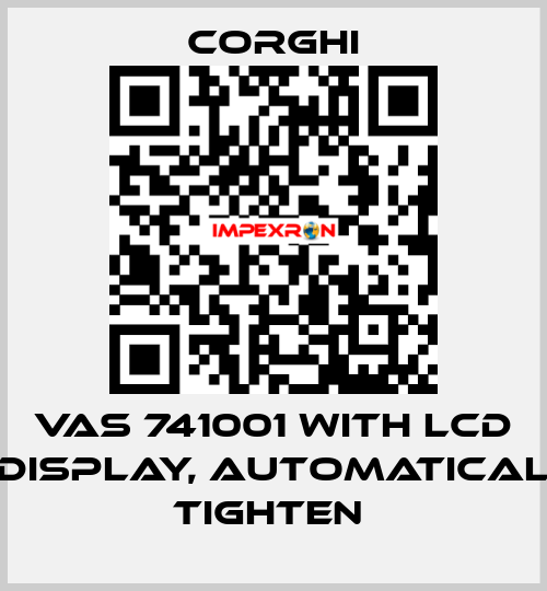 VAS 741001 with LCD display, automatical tighten  Corghi