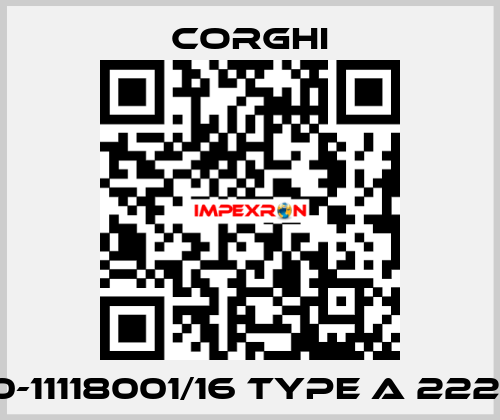 0-11118001/16 Type A 222  Corghi