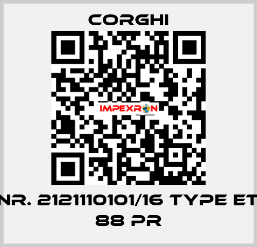Nr. 2121110101/16 Type ET 88 PR Corghi