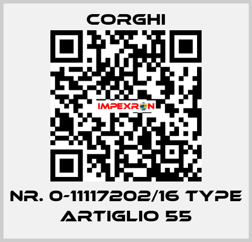 Nr. 0-11117202/16 Type ARTIGLIO 55 Corghi