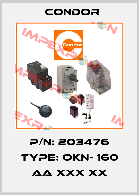 Condor Pressure Motorschutzschalter OKN-160 AA XXX XXX Lasttrennschalter 203476 