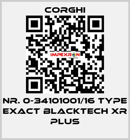 Nr. 0-34101001/16 Type EXACT BlackTech XR PLUS Corghi
