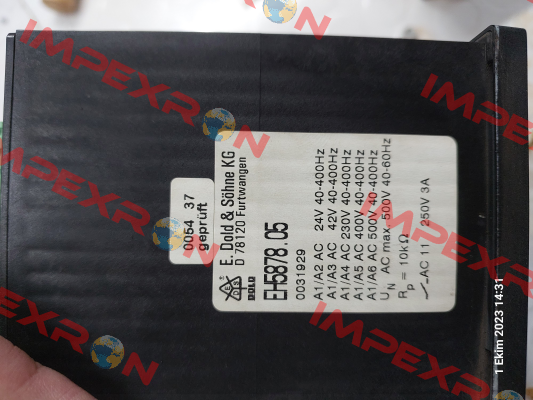p/n: 0031929, Type: EH5878.05 AC24,42,230,400,500V 50K Dold