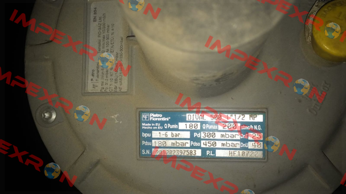 PNo.FM0996334000B, Type KIT DIVAL 500 MP From 21/04/08 Pietro Fiorentini