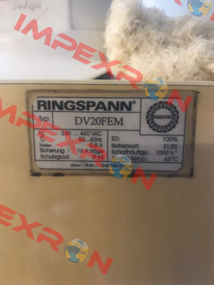 Type :DV20FEM Ringspann