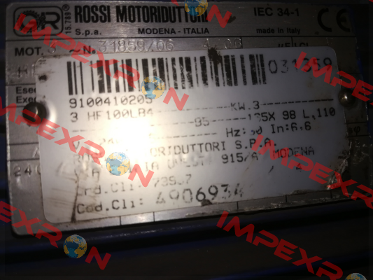 3  HF 100LB4 obsolete,replaced by HB3 112MA 4 240.415-50 B5  Rossi