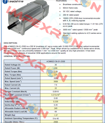 ACM602V36-01-2500 Leadshine