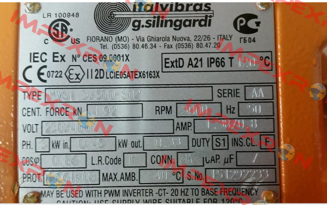 MVSI 3/500-S02 Italvibras