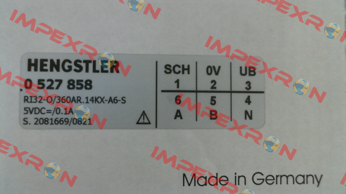 p/n: 0527858, Type: RI32-O/  360AR.14KX-A6-S Hengstler