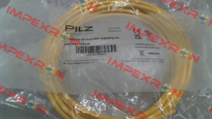 p/n: 533120, Type: PSEN Kabel Winkel/cable angleplug 5m Pilz