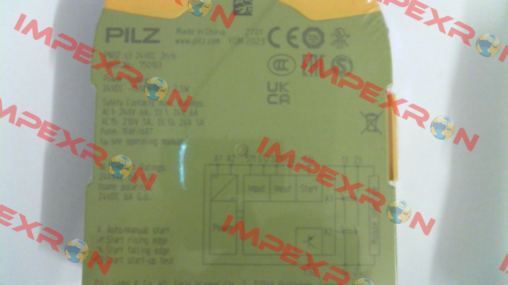 p/n: 750103, Type: PNOZ s3 24VDC 2 n/o Pilz