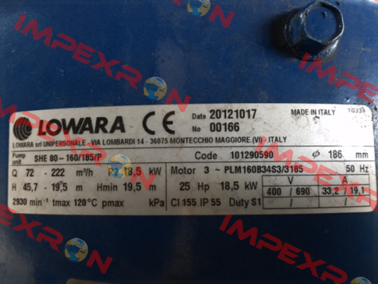 SHE 80-160/185 Lowara